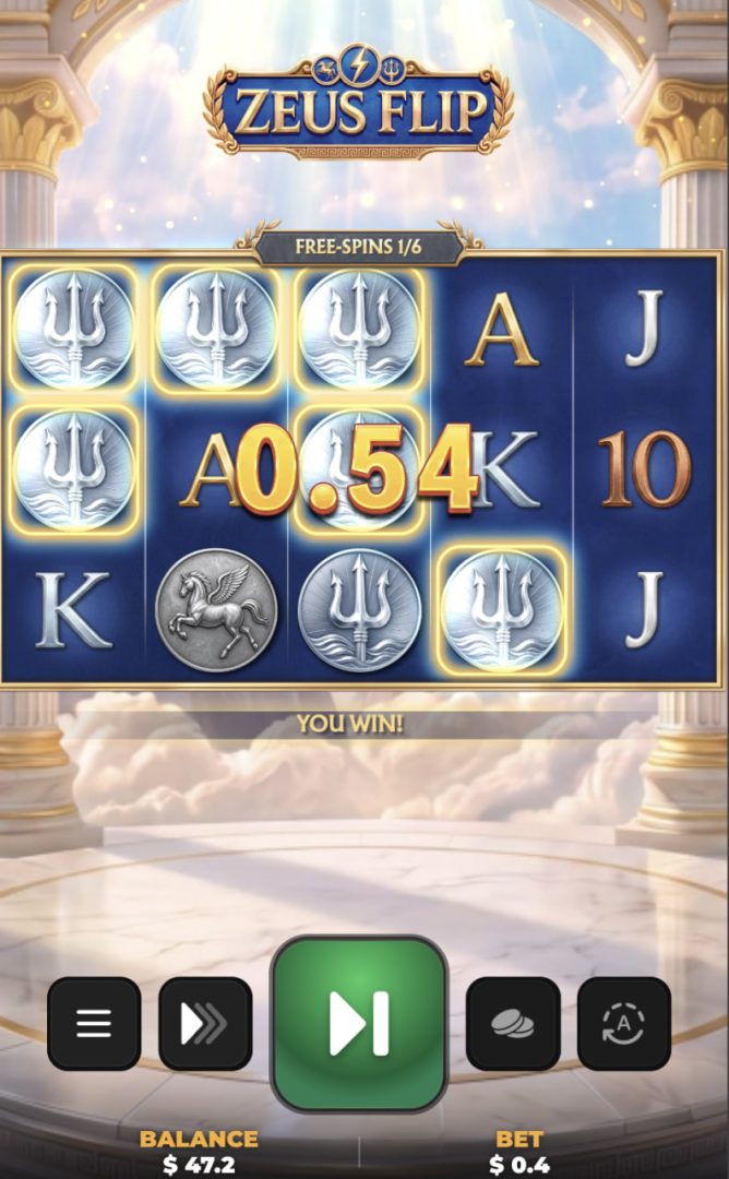 Zeus Flip i stående läge på en smartphone